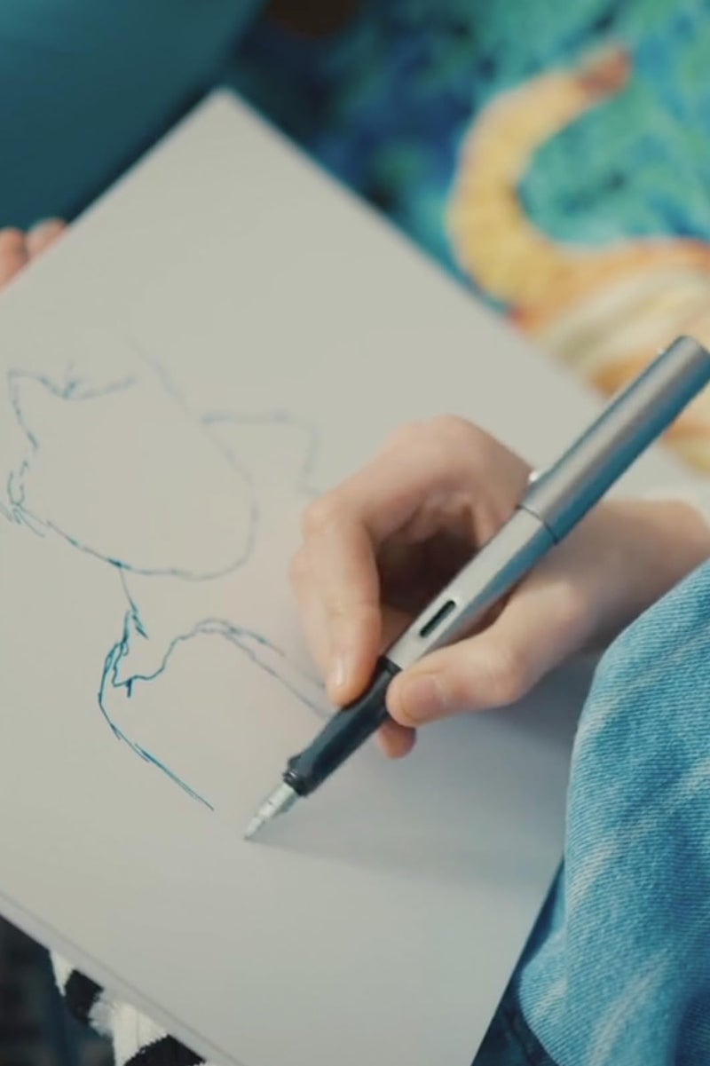 LAMY AL-star graphite - Fountain Pen with ergonomic grip & polished Left-Handed steel nib (LH) in size M - lightweight aluminum body - including LAMY T 10 blue cartridge - Image 2