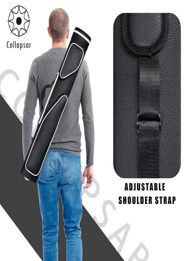 Collapsar Pool Cue Case 2X4, Billiard Stick Carrying Case Holds 2 Butts and 4 Shafts for Adults Billiard Cue Case - Image 2