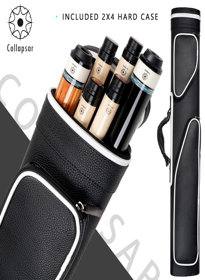 Collapsar Pool Cue Case 2X4, Billiard Stick Carrying Case Holds 2 Butts and 4 Shafts for Adults Billiard Cue Case - Image 3
