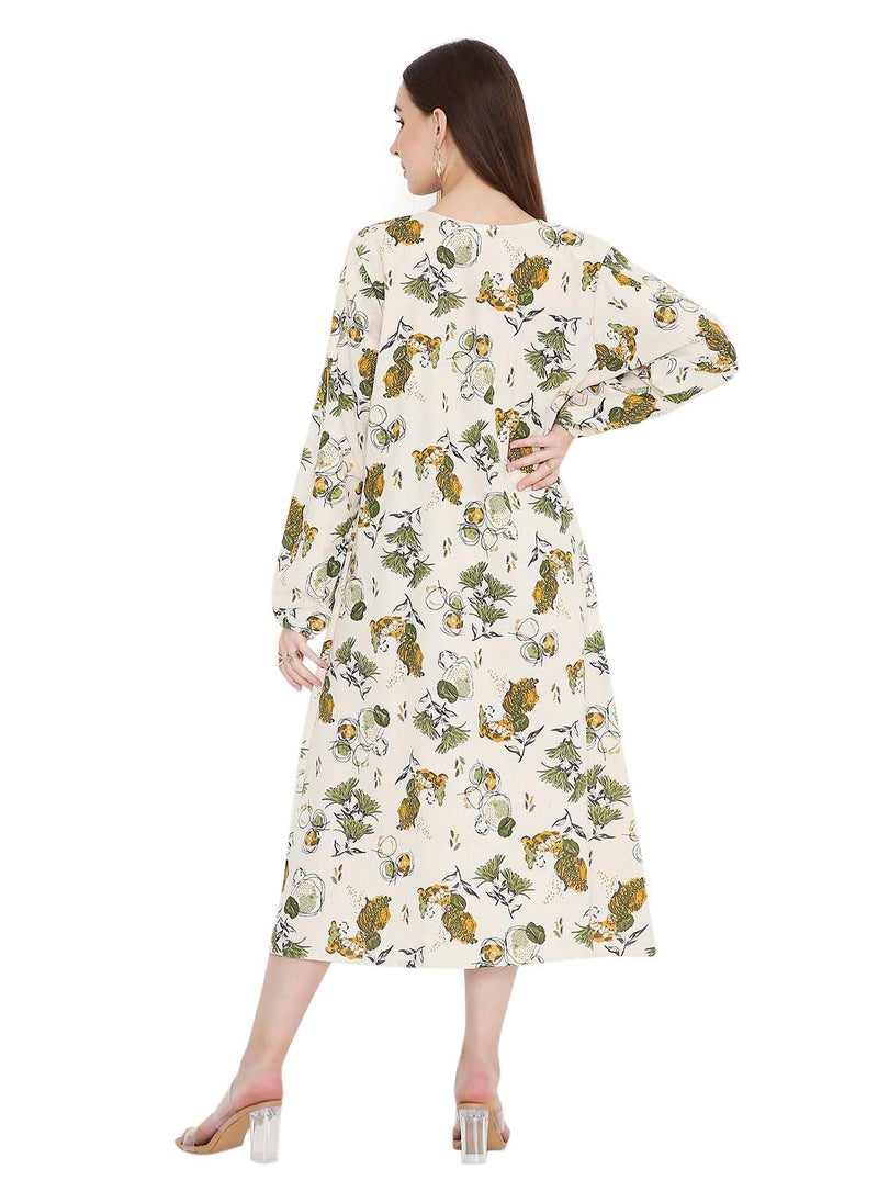 HANA & SARA HIGH QUALITY SHORT PRINTED FARASHA ARABIC KAFTAN JALABIYA DRESS  - Image 2