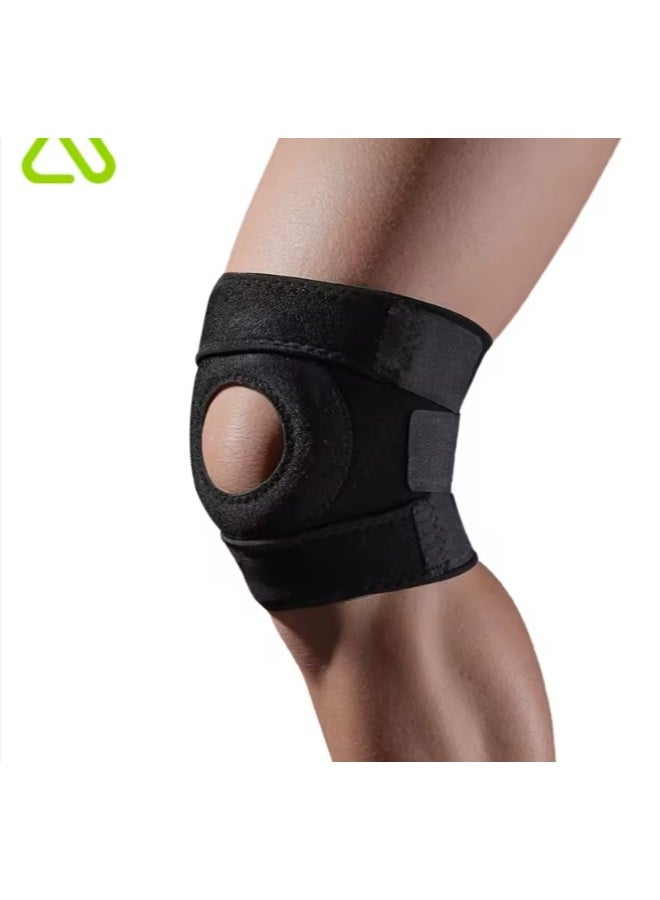 دعامة ركبة قصيرة قابلة للتعديل بفتحة لتثبيت الرضفة – دعم للرياضة وتخفيف الألم - Image 1