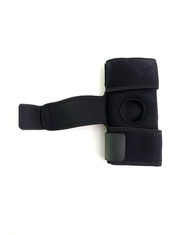 دعامة ركبة قصيرة قابلة للتعديل بفتحة لتثبيت الرضفة – دعم للرياضة وتخفيف الألم - Image 3