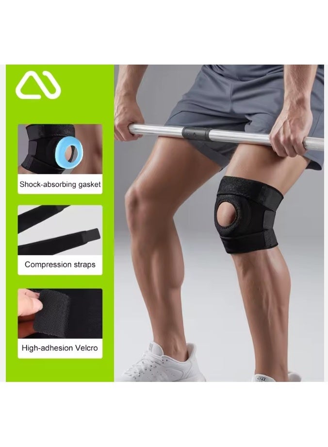 دعامة ركبة قصيرة قابلة للتعديل بفتحة لتثبيت الرضفة – دعم للرياضة وتخفيف الألم - Image 5