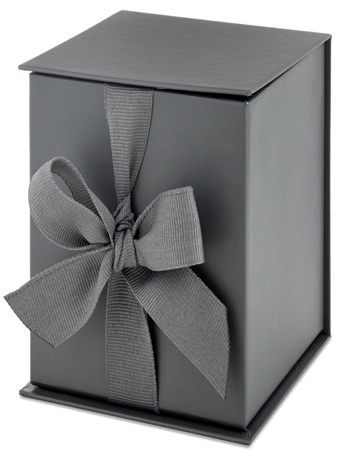 Hallmark Small Gift Box with Bow and Shredded Paper Fill (Gray 4 inch Gift Box) for Weddings, Graduations, Birthdays, Father's Day, Groomsmen Gifts, All Occasion - Image 4