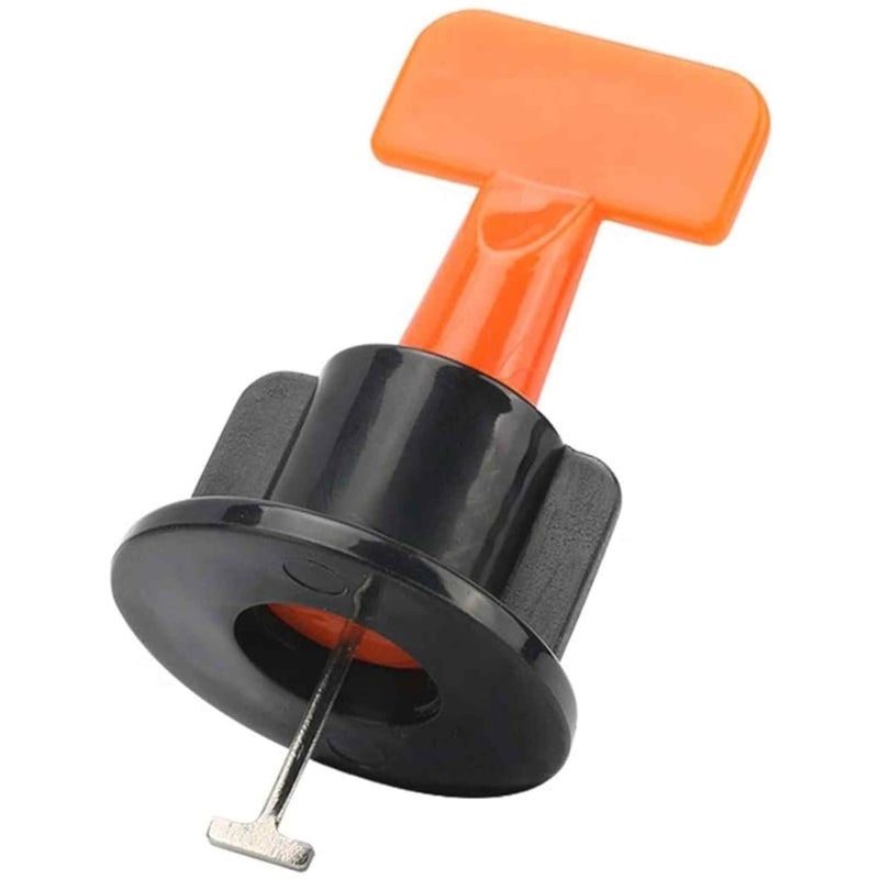 Zaptec Reusable Tile Levelling System Complete Kit for Floor & Wall Tiles (Pack of 250 Pcs T Needle, 250 Pcs Cap & 5 Wrench) (Orange & Black) - Image 5