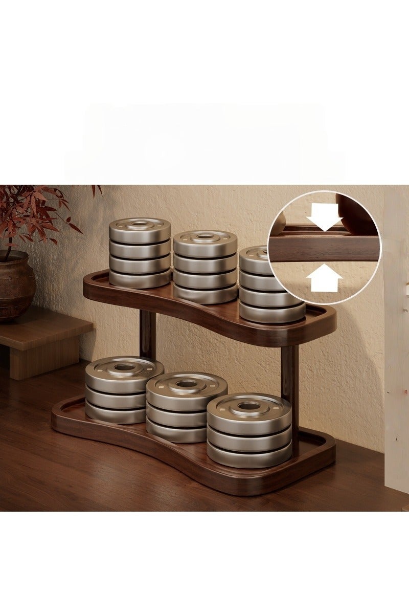 منظم كولونيا خشبي للرجال، منظم عطور خشبي للرجال، رفوف عرض العطور ذات طبقتين، منظم حامل عطور للرجال، رف عطور للشموع ومستحضرات التجميل - Image 4