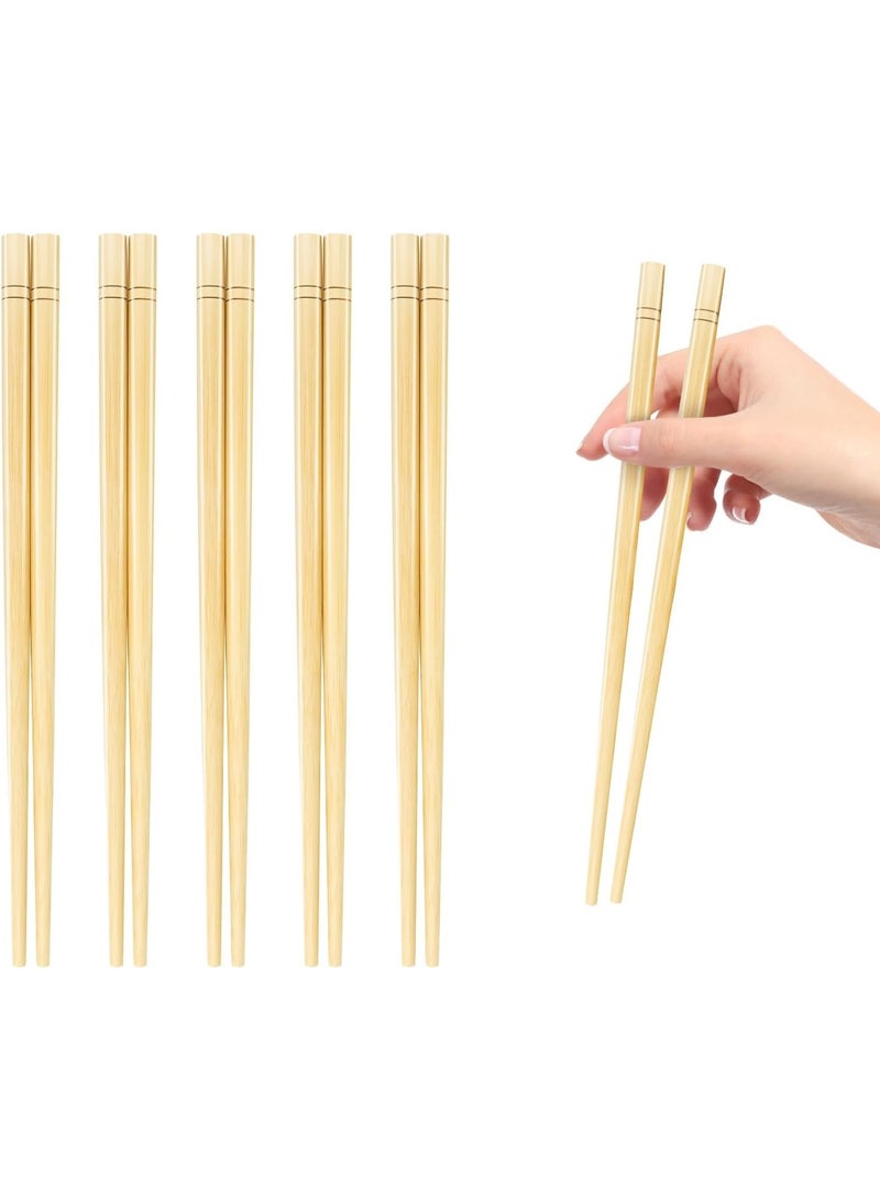 عيدان تناول الطعام المصنوعة من الخيزران قابلة لإعادة الاستخدام، وهي عيدان كلاسيكية صحية وعالية الجودة مصنوعة من الخيزران الطبيعي، ويمكن غسلها في غسالة الأطباق - 20 زوجًا - Image 1