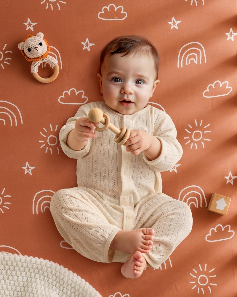 Yoofoss Baby Crib Sheets 2 Pack for Boys and Girls - 52x28 Fitted Crib Sheet Neutral Fits for Standard Crib and Toddler Mattress, Ultra Soft Breathable Microfiber Animal World - Image 5