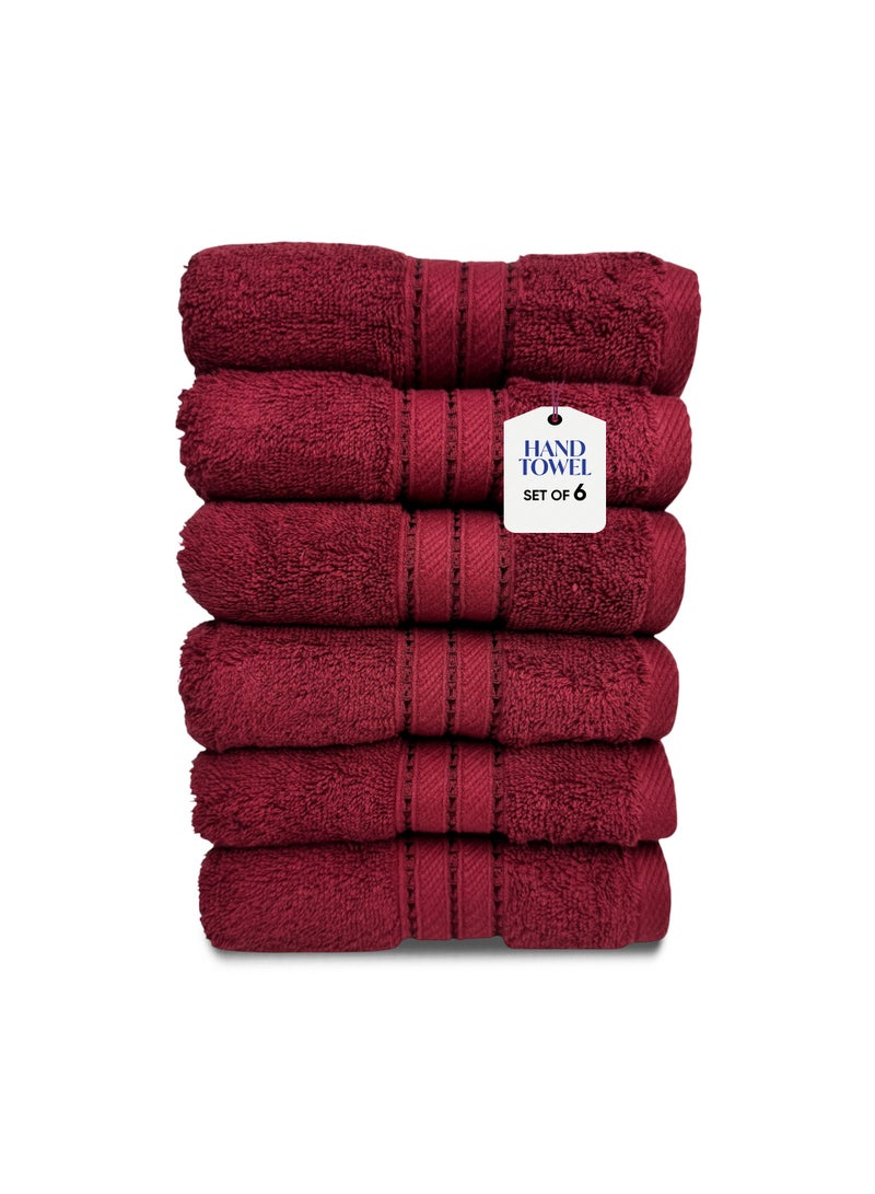 كاسينو Kassino Jumbo Hand Towel (6 Pack, 45x70 cm) - 580 GSM Large Hand Towels,100% Combed Cotton, Soft & Quick-Dry Towels, Highly Absorbent, Double Stitched Hotel Quality Towels | Clarinet - Image 1