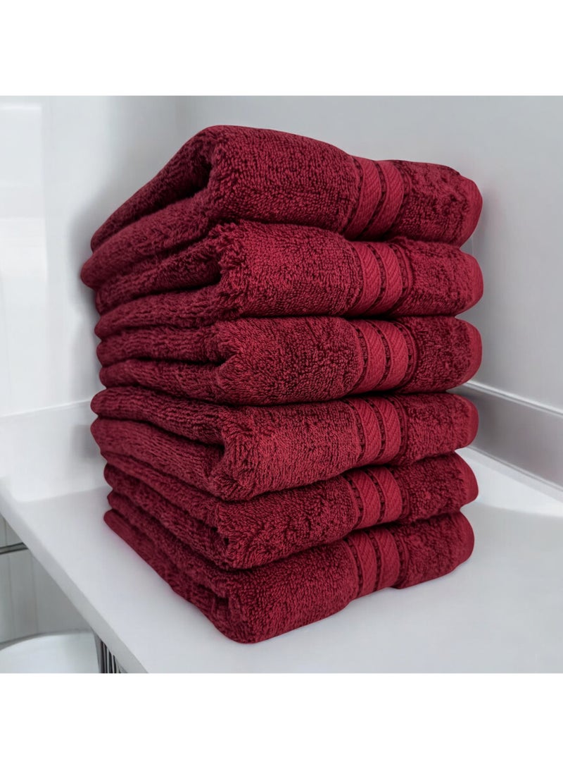 كاسينو Kassino Jumbo Hand Towel (6 Pack, 45x70 cm) - 580 GSM Large Hand Towels,100% Combed Cotton, Soft & Quick-Dry Towels, Highly Absorbent, Double Stitched Hotel Quality Towels | Clarinet - Image 2