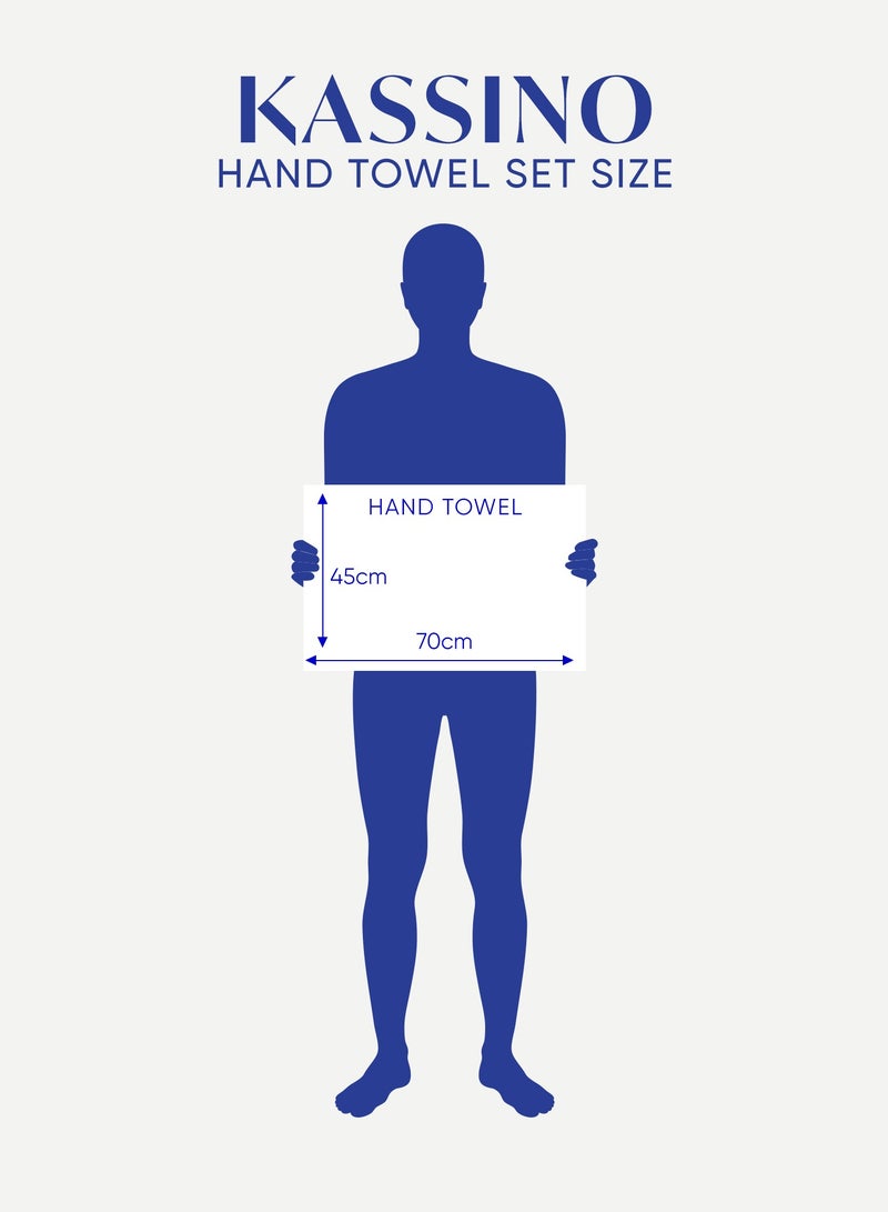 كاسينو Kassino Jumbo Hand Towel (6 Pack, 45x70 cm) - 580 GSM Large Hand Towels,100% Combed Cotton, Soft & Quick-Dry Towels, Highly Absorbent, Double Stitched Hotel Quality Towels | Clarinet - Image 5