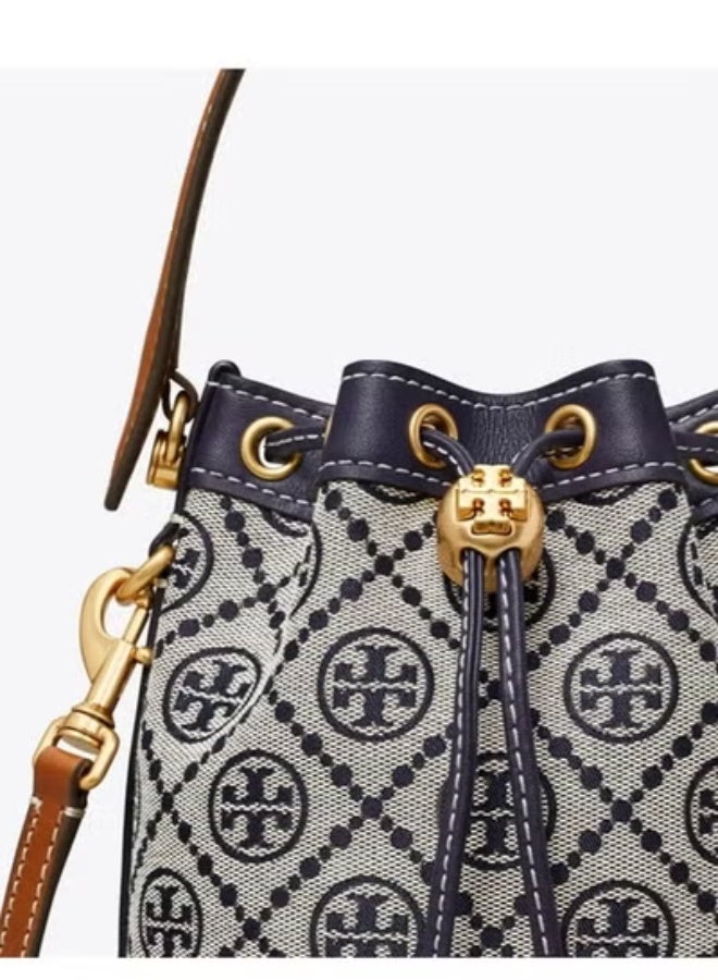 Burch TB Women's Mini T Monogram Tote Bag Tory Navy - Image 3