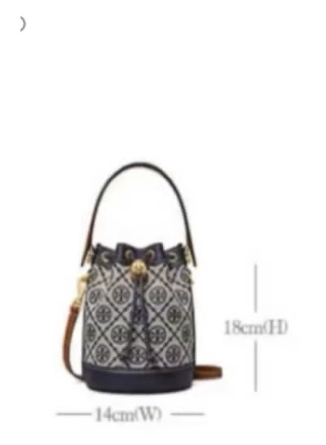 Burch TB Women's Mini T Monogram Tote Bag Tory Navy - Image 4