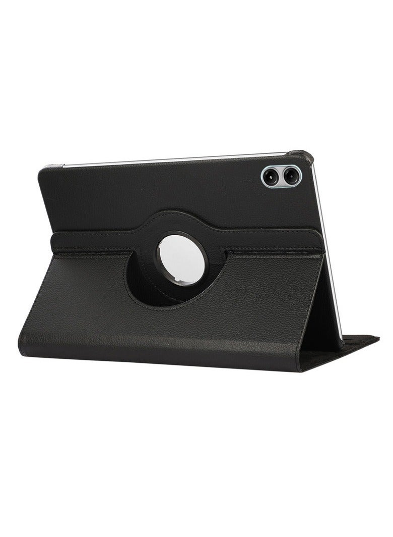 يوارب كينج حقيبة دوارة 360 درجة دوارة متعددة الزوايا عرض فوليو حامل مع ميزة النوم / الاستيقاظ التلقائي ل Redmi Pad Pro 12.1 / Xiaomi Poco Pad 12.1 أسود - Image 1