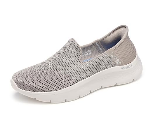 Skechers Women's Hands Free Slip-Ins Go Walk Flex-Relish Sneaker, Taupe/Blue, 9.5 US - Image 4