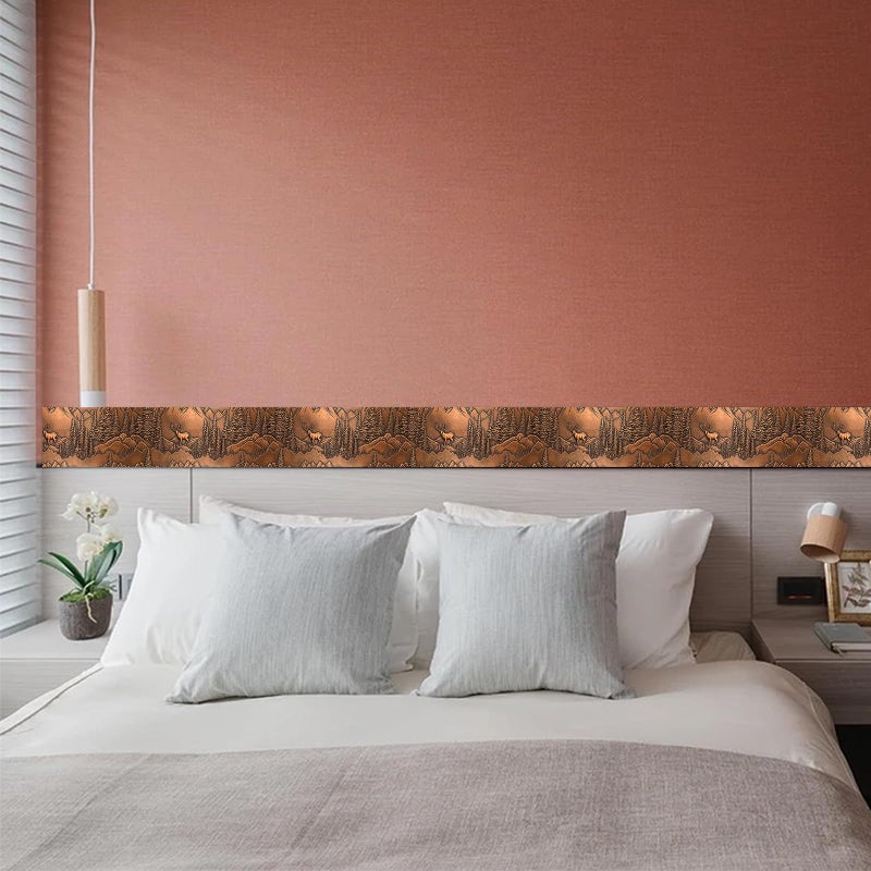 HOMETITUTE Wallpaper Border Peel and Stick Vintage Copper Texture Decorative Wall Trim Self Adhesive Border for Walls Mirror Frame Accent Strip for Bedroom Bathroom Kitchen Living Room 4x196 Inch - Image 4