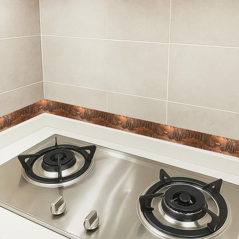 HOMETITUTE Wallpaper Border Peel and Stick Vintage Copper Texture Decorative Wall Trim Self Adhesive Border for Walls Mirror Frame Accent Strip for Bedroom Bathroom Kitchen Living Room 4x196 Inch - Image 5