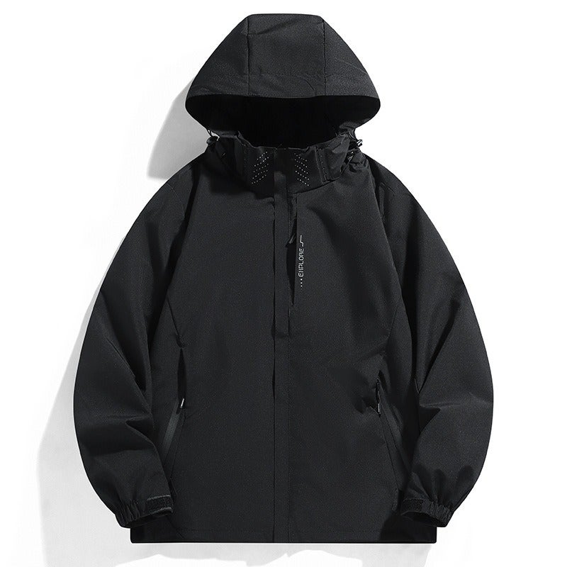 JSFN 2024 Outdoor Windbreaker Jacket for Men and Women - Lightweight, Waterproof, Breathable, Single Layer, with Hood, Custom Logo Available - Image 2