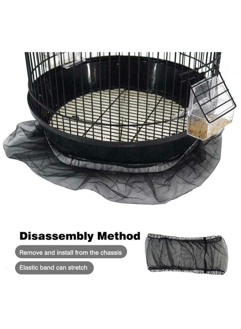 CMGTYYD Bird Cage Cover, Bird Cage Seed Catcher, Bird Cage Net, Gauze Mesh Material Elastic Rope Non-Slip Soft Comfortable Bird Cage Accessories, Suitable for Household And Bird Shop - Image 5
