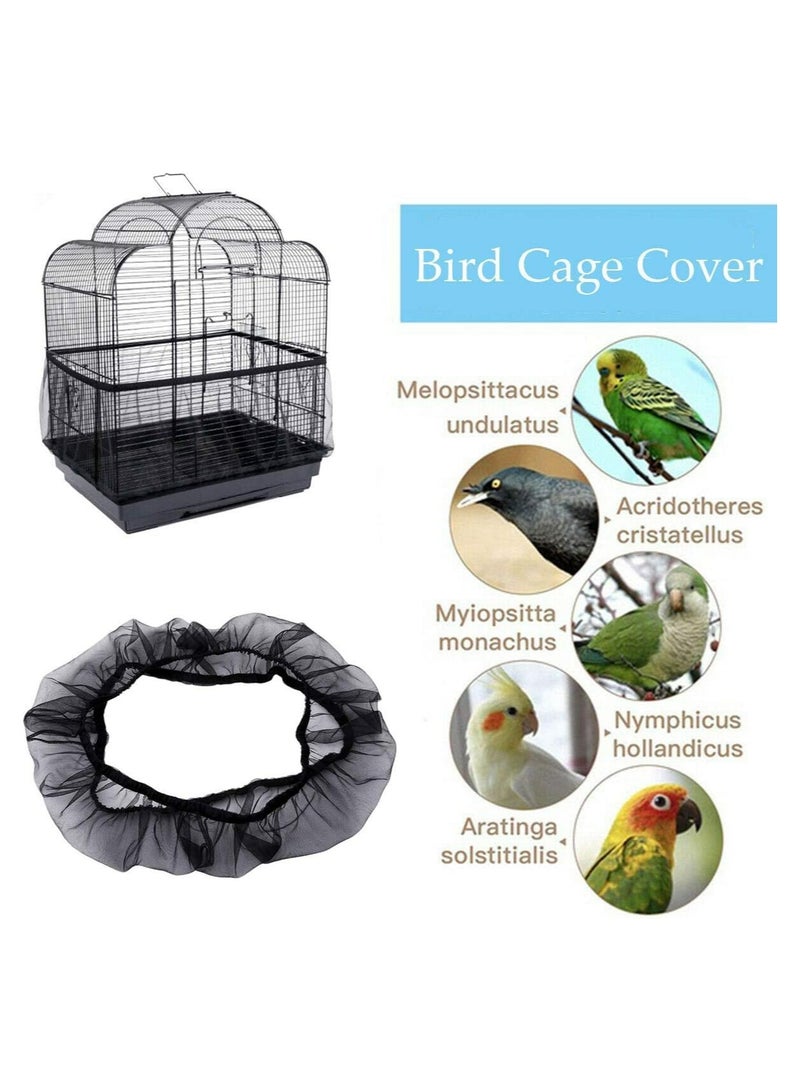 CMGTYYD Bird Cage Cover, Bird Cage Seed Catcher, Bird Cage Net, Gauze Mesh Material Elastic Rope Non-Slip Soft Comfortable Bird Cage Accessories, Suitable for Household And Bird Shop - Image 3