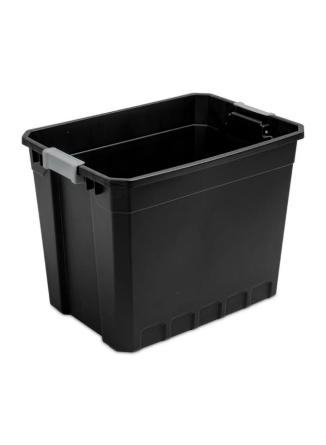 ستيريليت حاوية تخزين مستطيلة قابلة للتراص بغطاء إغلاق مزلاج أسود ورمادي 27 جالون 4387452 - Image 2