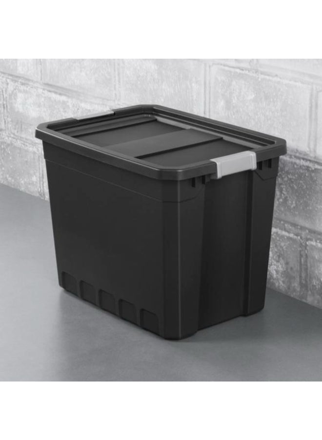 ستيريليت حاوية تخزين مستطيلة قابلة للتراص بغطاء إغلاق مزلاج أسود ورمادي 27 جالون 4387452 - Image 5