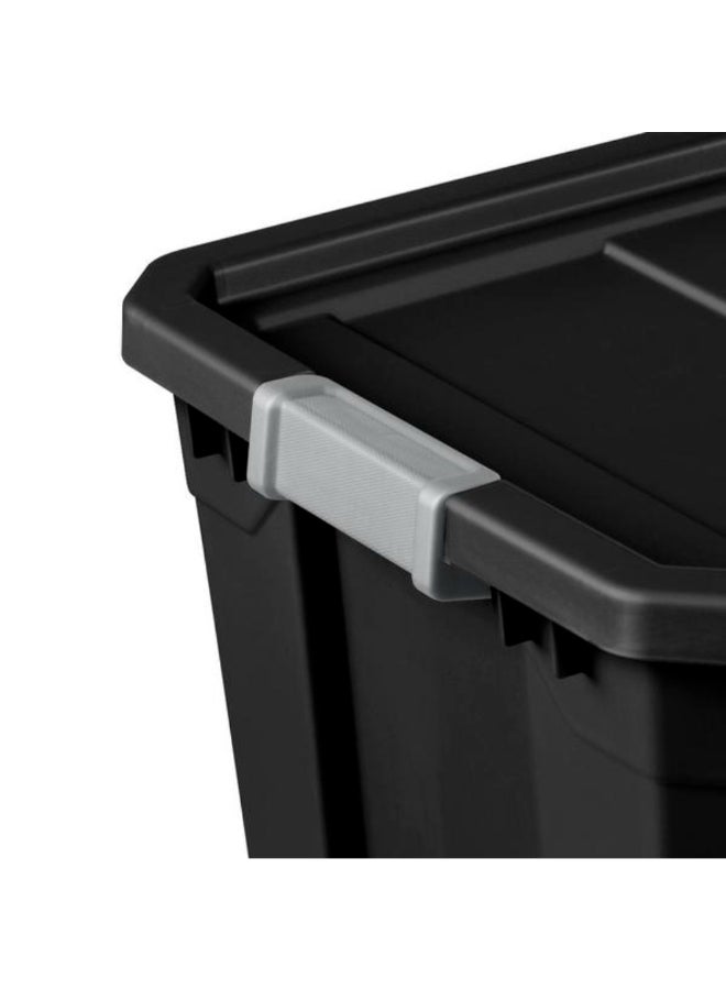 ستيريليت حاوية تخزين مستطيلة قابلة للتراص بغطاء إغلاق مزلاج أسود ورمادي 27 جالون 4387452 - Image 3