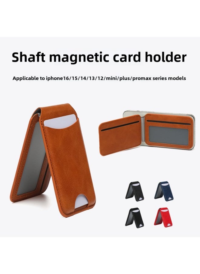 Generic - For Apple 16pro Max Mobile Phone Folding Hinge Magsafe Holder Card Holder Wallet Magnetic Card Holder Back Sticker-Specification:Blue - Image 1