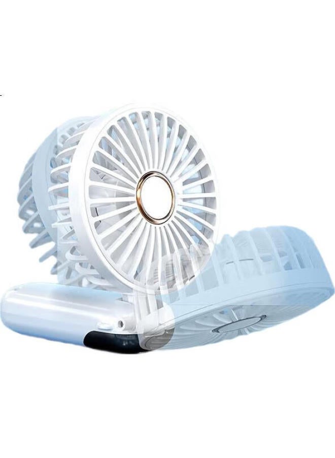 Kumeng [Five-Speed Strong Wind] Handheld Mini Fan, Portable Usb Rechargeable Fan, Desktop Foldable Neck-Hanging Fan, For Students' Dormitory, Office, Outdoor Use, Quiet Operation, Long Battery Life - Image 1
