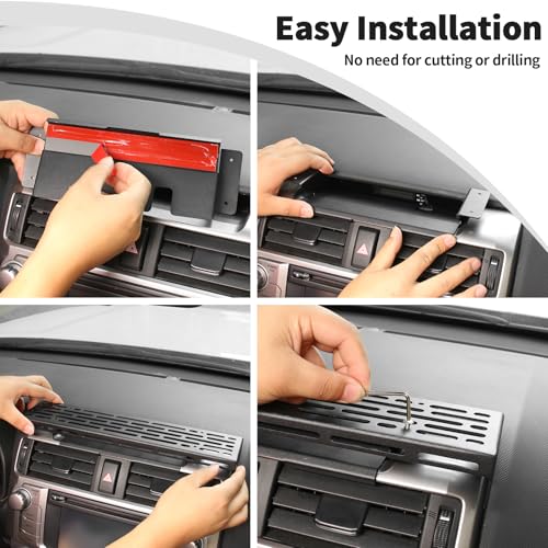 JWWY for 4runner Center Console Extension Holder Mount Dashboard Mounting Bracket Trim for 2010-2025 Toyota 4runner Interior Accessories, Alloy Black 2PCS - Image 4