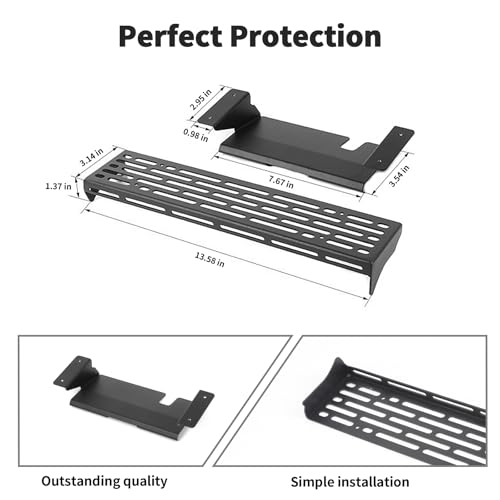JWWY for 4runner Center Console Extension Holder Mount Dashboard Mounting Bracket Trim for 2010-2025 Toyota 4runner Interior Accessories, Alloy Black 2PCS - Image 5