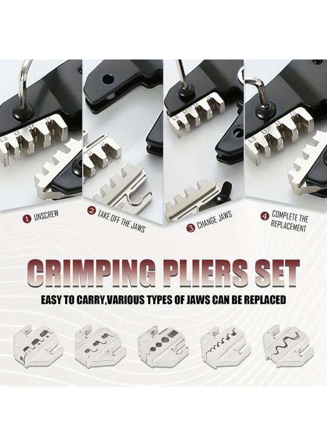 SN Series Crimper Kit Professional Wire Crimper Tool Set With 5 Interchangeable Dies - Image 5