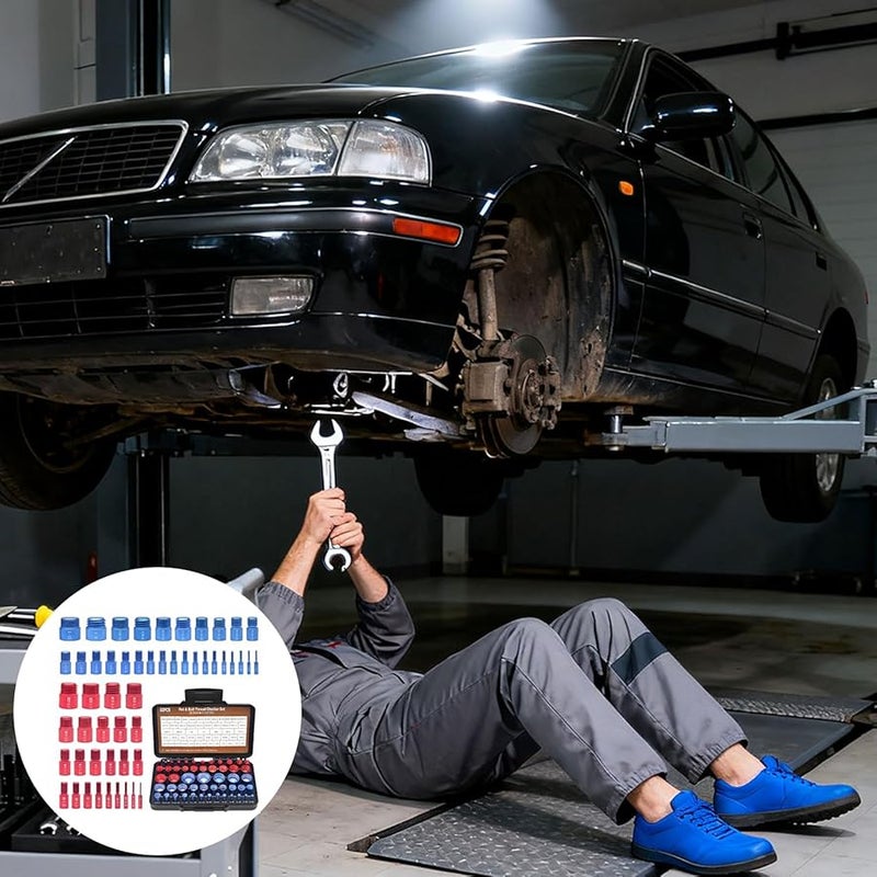 52 قطعة مجموعة فاحص الخيوط المترية مقياس الألومنيوم للمسامير والمثبتات ورشة الصيانة - Image 3