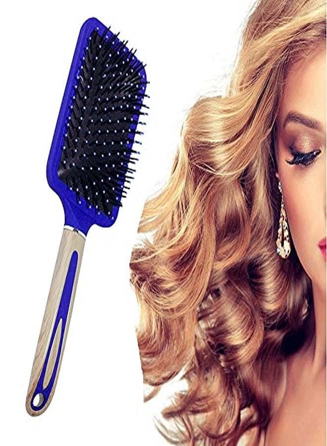 Ekan Paddle Flat Hair Brush With Wooden Handle For Detangling Professional Comb For Men And Women - Image 1