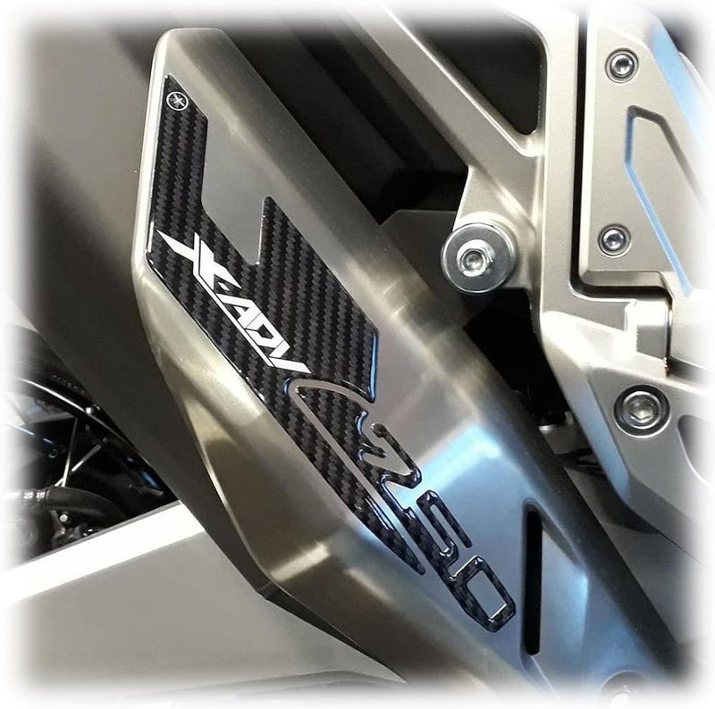 labelbike 3D Sticker Motorcycle Muffler Cover for Honda X-ADV 750 (2017-2020) - Carbon Color and Red Logo - Image 1