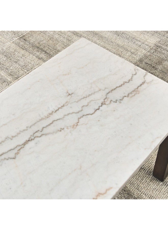 Home Box Orlando Marble Top Coffee Table 61 x 52 x 122 cm  - Image 4