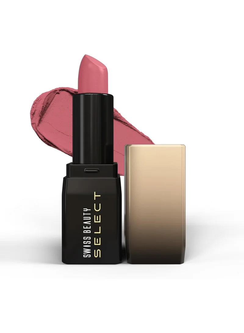 سويس بيوتي Swiss Beauty Select Dare To Matte Creamy Lipstick | with Velvety matte finish | Long Lasting Stay | with Vitamin E | Shade- Paradise Nude, 3.8g |