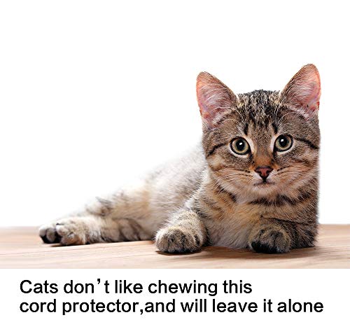 Alex Tech 10ft - 1/4 inch Cord Protector Wire Loom Tubing Cable Sleeve Split Sleeving For USB Cable Power Cord Audio Video Cable – Protect Cat From Chewing Cords - Black - Image 4