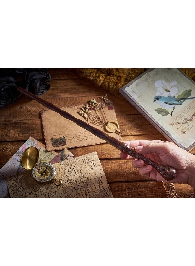 Handicraftviet Skull Wand - Handcrafted Real Wood Grain, Wizard Magic Wand for Adults Kids to a Magical Adventure, 15In Great Gift for Halloween - Image 2