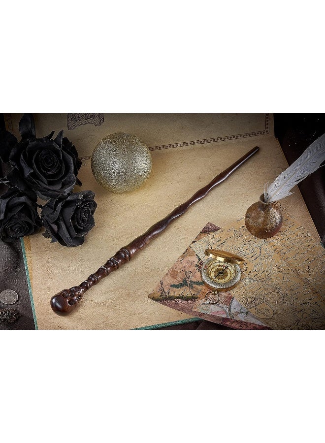 Handicraftviet Skull Wand - Handcrafted Real Wood Grain, Wizard Magic Wand for Adults Kids to a Magical Adventure, 15In Great Gift for Halloween - Image 3