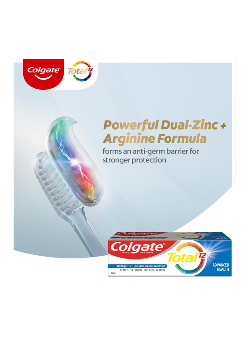 كولجيت مجموعة كولجيت الكاملة من معجون أسنان مضاد للبكتيريا وحماية من التسوس لصحة الفم بالكامل   120gm + 120gm - Image 4
