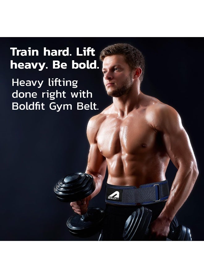 BOLDFIT حزام رفع الأثقال لحزام الصالة الرياضية لحزام رفع الأثقال لحزام رفع الأثقال لحزام الخصر للصالة الرياضية للرجال وحزام الخصر للصالة الرياضية للنساء ملحقات الصالة الرياضية لدعم الظهر حزام الرفع - م - Image 2