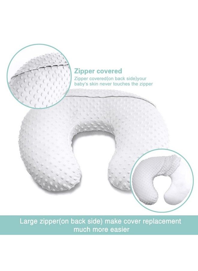Owlowla 2Pack Nursing Pillow Cover White&Caramel Nursing Pillow Covers Set Breastfeeding Pillow Slipcover Fits Naked Nursing Pillow For Baby Boy Girl(White/Caramel)  - Image 5