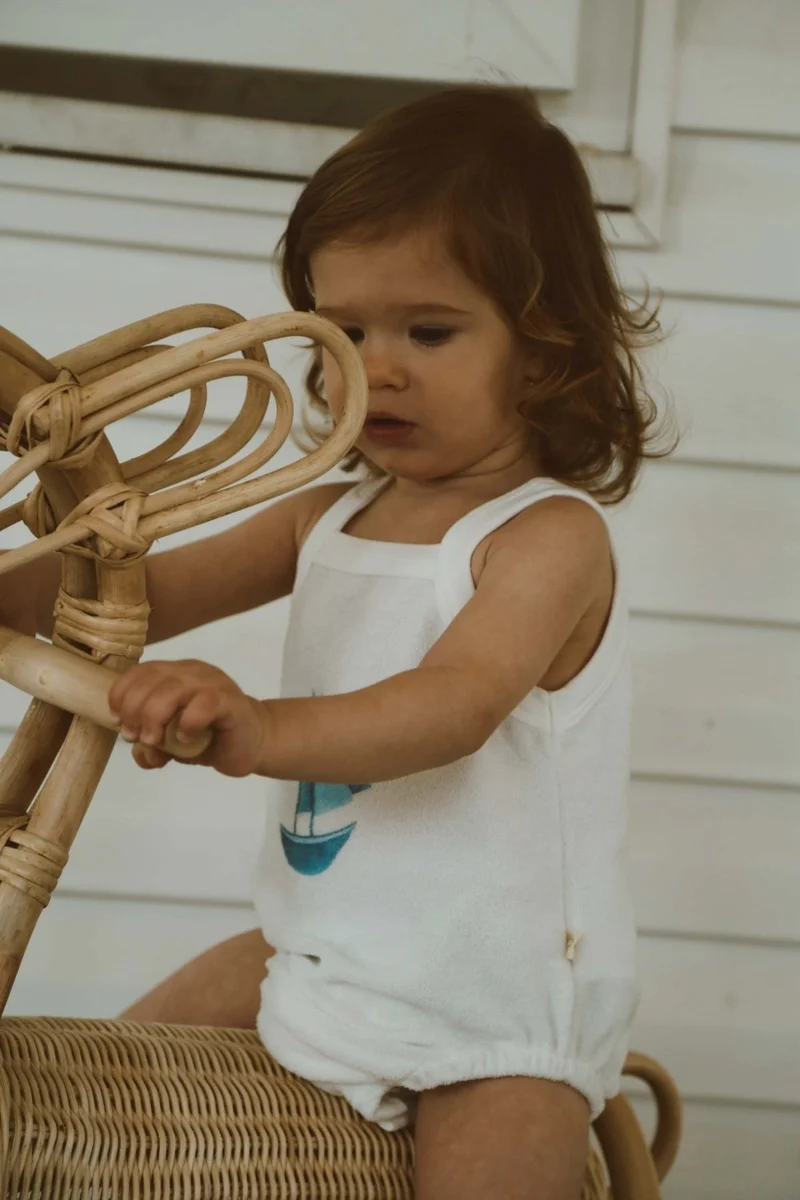 Ohlala Koala Sailboat Printed Towel Jumpsuit