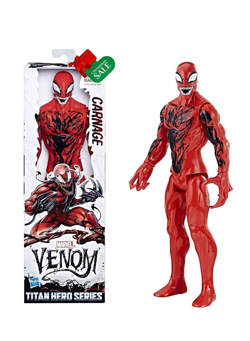 MARVEL Venom Titan Hero Series 12-Inch Action Figure Carnage Toy - Image 1