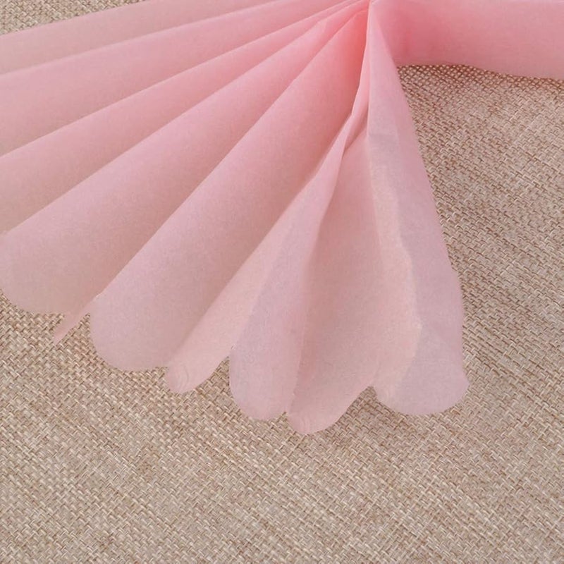 Pink Tissue Paper Pom Poms 10pcs Wedding Decorations Easy Assemble Floral Craft - Image 5