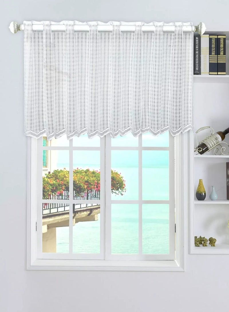 Plaid Pattern Mesh Valance  - Image 1