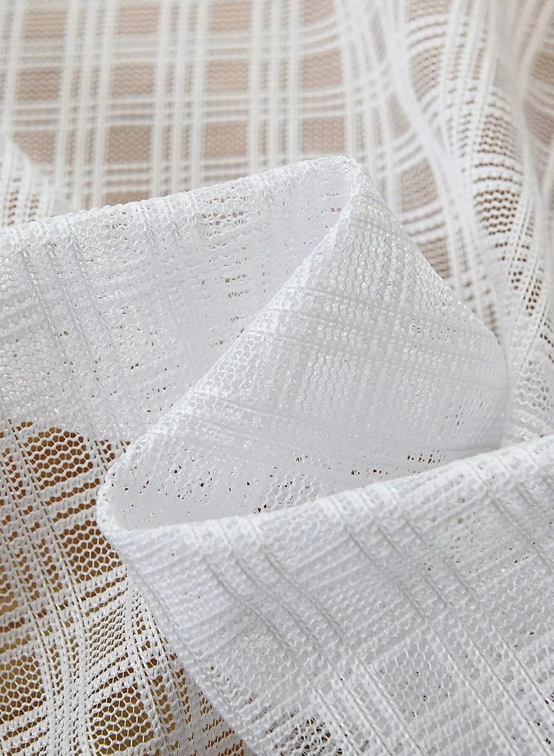 Plaid Pattern Mesh Valance  - Image 5