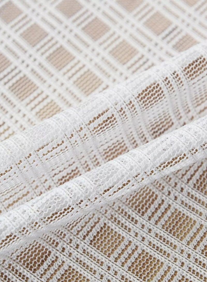 Plaid Pattern Mesh Valance  - Image 2