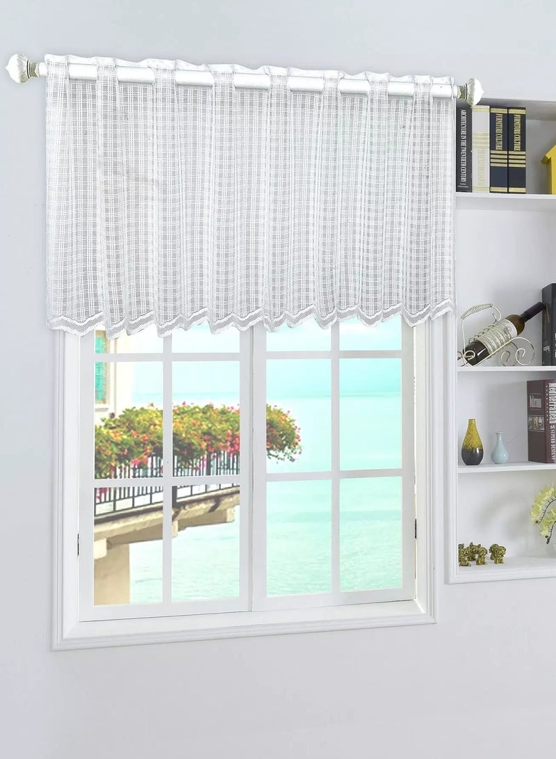 Plaid Pattern Mesh Valance  - Image 3